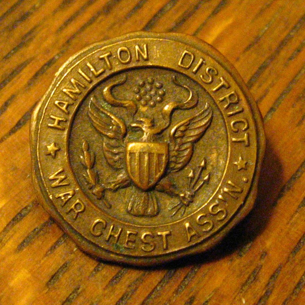 WWII 1940's War Chest Lapel Pin